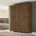Ver imagem 2 de Guarda Roupa 8 Portas Portugal Castanho Wood 835331 Moval