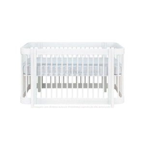 Berço LOLA BRANCO FOSCO C/ PÉ LAQUEADO