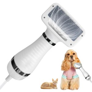 Secador de Pelo 2 In 1 Escova Pente Pet Tosa Profissional Portátil Gato Cachorro
