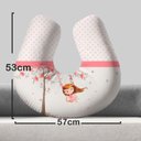 Ver imagem 4 de Almofada para Amamentar com Zíper Jardim Encantado Flores Menina no Balanço