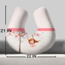 Ver imagem 3 de Almofada para Amamentar com Zíper Jardim Encantado Flores Menina no Balanço