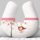 Ver imagem 6 de Almofada para Amamentar com Zíper Jardim Encantado Flores Menina no Balanço