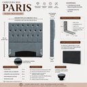 Ver mais imagens de Cabeceira Box Casal 140cm Paris Capitonê Estofada Veludo Espuma D23:Cinza