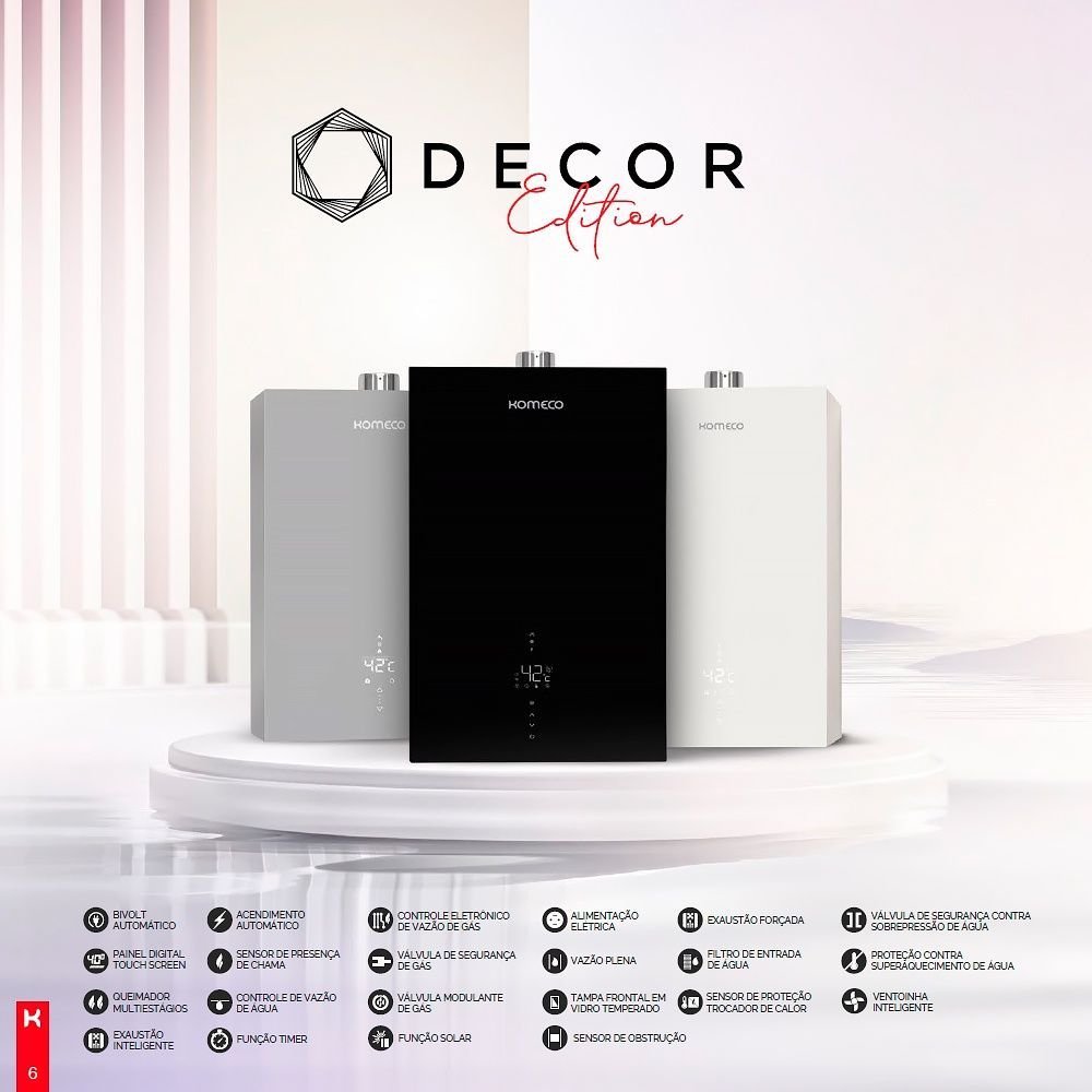 Aquecedor de Água a Gás Komeco 16 Litros Ko 16wh Decor Glp Branco com Wifi - 7