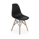 Ver imagem 2 de Conjunto Mesa Eames Eiffel Dsw Redonda Pau Ferro 90cm + 4 Cadeiras Eames Dsw - Preta