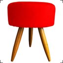 Ver imagem 4 de Kit Namoradeira Decorativa + 2 Poltronas Para Sala Reforçadas + 2 Puff Redondo Suede Vermelho