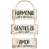 Placa Decorativa Harmonia Gera Gentileza (29,5x52cm) Relaxar e Meditar Dhpm6-051 - 1