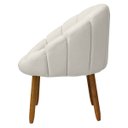 Ver imagem 3 de Poltrona Decorativa Orgânica Flora Fixa Recepção Estética Bouclê:bouclê Bege Marfim