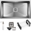 Ver imagem 1 de Cuba Inox Quadrada Gourmet Cozinha Pia 75x45 Acessór Sa750