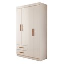 Ver imagem 3 de Guarda-Roupa Infantil Lisboa 4 Portas 2 Gavetas Branco - Panorama Móveis