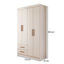 Ver imagem 4 de Guarda-Roupa Infantil Lisboa 4 Portas 2 Gavetas Branco - Panorama Móveis