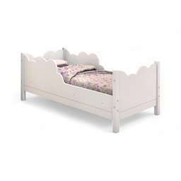 Cama Juvenil em Nuvem Cristal Branca com Colchão - 2