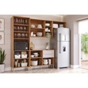 Ver imagem 2 de Cozinha Modulada Mgm 4 Peças Brilhante C4p256 Cinamomo/platina