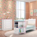 Ver imagem 1 de Quarto de Bebê Berço e Gaveteiro Winter Menininha Branco Rosa