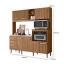 Ver imagem 4 de Cozinha Compacta Piatã 7 Portas 3 Gavetas sem Tampo Ipê/ipê/ripado Ipê - Nicioli