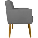 Ver imagem 5 de Poltrona Hope Decorativa Confortável para Sala Quarto Recepção Tecido Suede Pés Palito