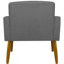 Ver imagem 2 de Poltrona Hope Decorativa Confortável para Sala Quarto Recepção Tecido Suede Pés Palito