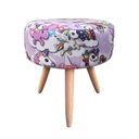 Ver imagem 1 de Puff Decorativo Redondo 40 cm Dóris Pé Palito Suede - Unicórnio