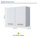 Ver imagem 3 de Armário Aéreo de Cozinha 2 Portas Valencia