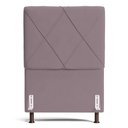 Ver imagem 4 de Cabeceira Cama Box Solteiro Mel 90cm com Frame Veludo Rosê - Desk Design