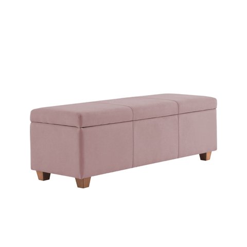 Recamier Bau Dubai 1,20m Suede Rose - Inova Decorações
