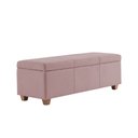 Ver imagem 1 de Recamier Bau Dubai 1,20m Suede Rose - Inova Decorações