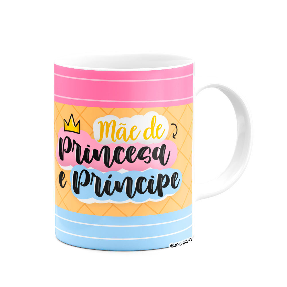 Caneca Mães - Mãe de Princesa e Príncipe - Branca - 2