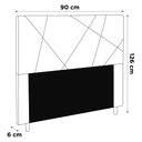 Ver imagem 3 de Cabeceira Cama Box Solteiro Mali 90cm Corano Preto - Abmaza