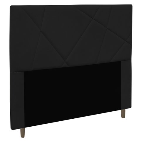 Cabeceira Cama Box Solteiro Mali 90cm Corano Preto - Abmaza
