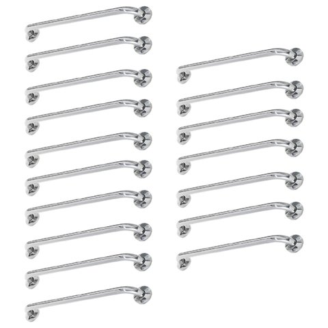 Alça de Apoio Inox Barra 80cm Kit 17 Unidades Cadeirante Idoso Deficiente Banheiro Corrimao Seguranç