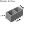 Forma Para Bloco 14 Sem Fundo De Concreto, Cimento 14X19X39 - 3