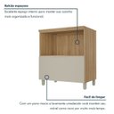 Ver imagem 7 de Balcão 1 Porta Basculante Marquesa 80cm 100% MDF Cinza/Nature Greige