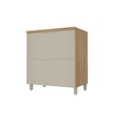 Ver imagem 1 de Balcão 1 Porta Basculante Marquesa 80cm 100% MDF Cinza/Nature Greige