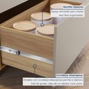 Ver imagem 5 de Balcão 1 Porta Basculante Marquesa 80cm 100% MDF Cinza/Nature Greige