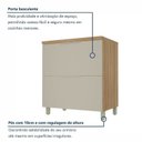 Ver mais imagens de Balcão 1 Porta Basculante Marquesa 80cm 100% MDF Cinza/Nature Greige