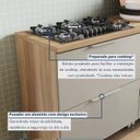 Ver imagem 6 de Balcão 1 Porta Basculante Marquesa 80cm 100% MDF Cinza/Nature Greige