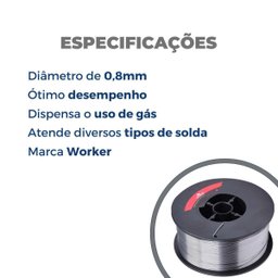 Arame Revestido Mig Worker 1kg Cód. 876453 - 6