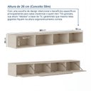 Ver imagem 3 de Rack Suspenso Ripado para TV até 75 Polegadas Planejado 180cm Aruá CabeCasa MadeiraOriginals Off White