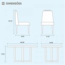 Ver imagem 5 de Conjunto Sala de Jantar 6 Lugares Mesa Lisy e 6 Cadeiras Jade Veludo - Móveis Mix