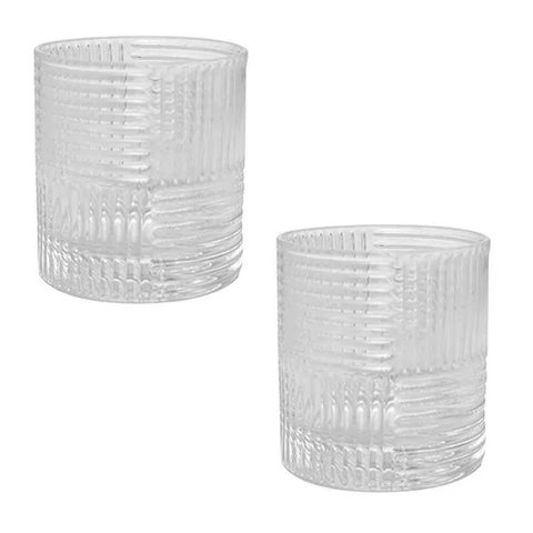 Conjunto 2 Copos para Whisky de Vidro Chess 320ml | Casa Del Grande