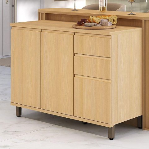Balcão de Cozinha 120cm 3 Pts e 2 Gav C/ Tampo Aura Luciane Carvalho