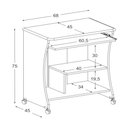 Ver imagem 6 de Escrivaninha Compacta Mesa de Escritório Pequena 68cm