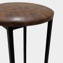 Ver mais imagens de Banqueta Alta Kassel em Ferro Estofada Cor Marrom - Kmj