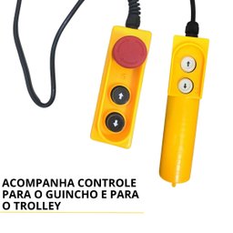 Guincho Talha Elétrico com Trolley 600/1200kg Içamento Arraste Estacionário Importway Iwget-600/1200 - 5