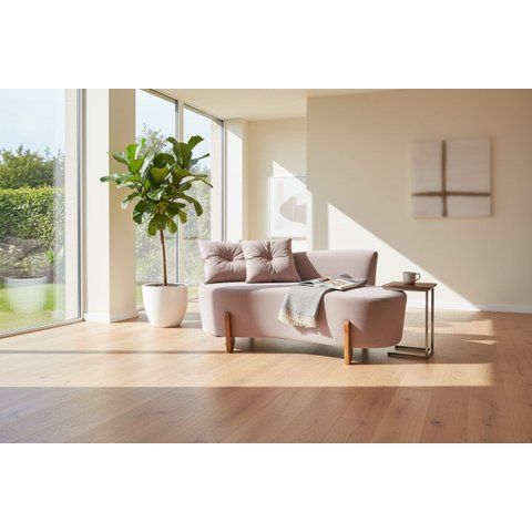 Namoradeira Sofá Feijão Luna 130cm Orgânica Suede Capuccino