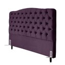 Ver imagem 1 de Cabeceira de Cama Box Viúva 128 Cm Dunas Casavezi Suede Veludo Vinho.