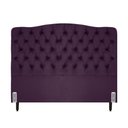 Ver imagem 2 de Cabeceira de Cama Box Viúva 128 Cm Dunas Casavezi Suede Veludo Vinho.