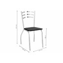 Ver imagem 3 de Conjunto: Mesa de Cozinha Iguaçu c/ Tampo de Madeira 1.60cm + 6 Cadeiras Portugal Cromada/Capuccino