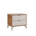 Ver imagem 2 de Mesa de Cabeceira 2 Gavetas Glow 60 cm - Canella
