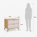 Ver imagem 3 de Mesa de Cabeceira 2 Gavetas Glow 60 cm - Canella